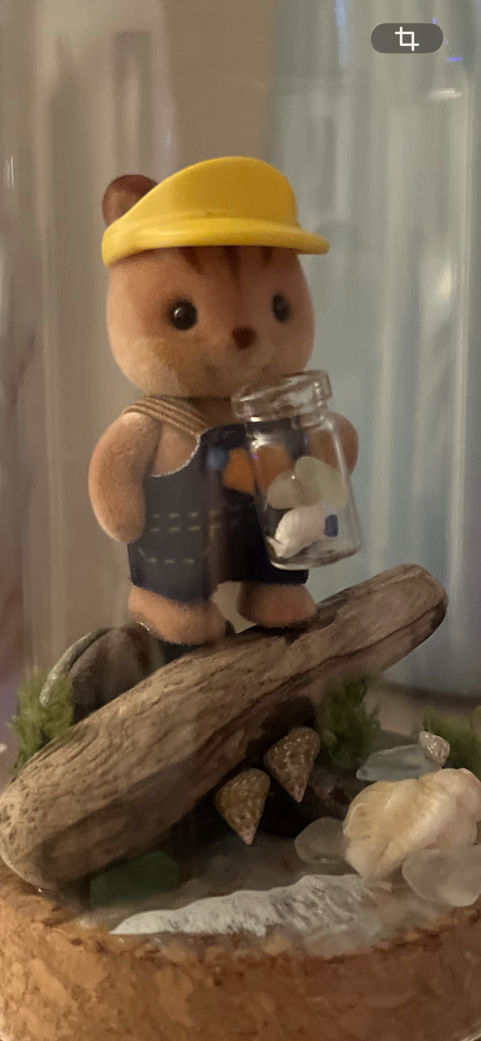 Gus the Seaglass Hunter- Tiny Tales under glass
