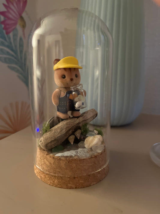Gus the Seaglass Hunter- Tiny Tales under glass