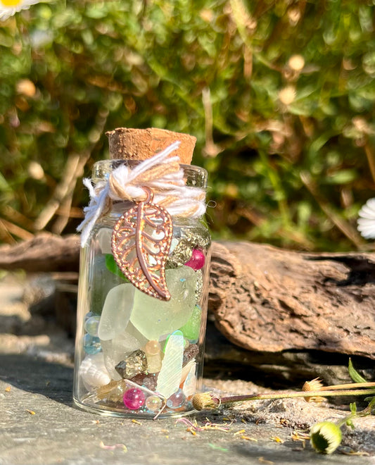 Mystical leaf Wish Jar